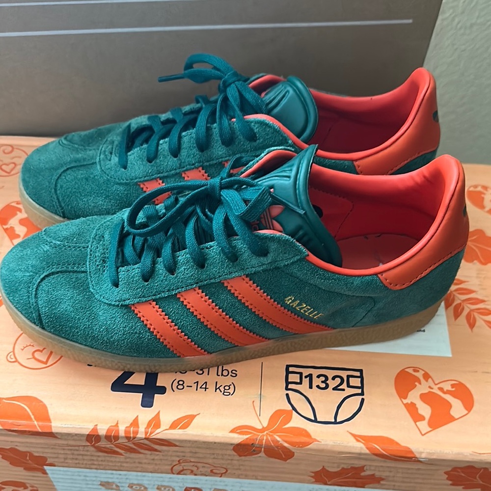 Adidas Green and Orange Sneakers for Everyday Style